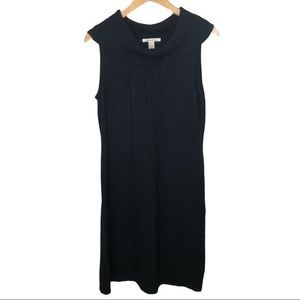 Kenneth Cole New York Dress | Black Sleeveless Ribbed | Cowl Neck | Medium